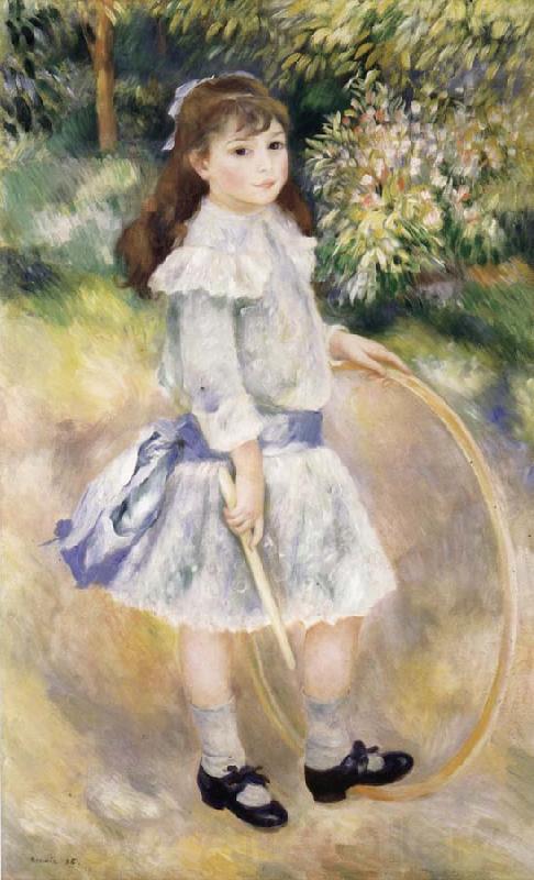 Pierre Renoir Girl with a Hoop Spain oil painting art